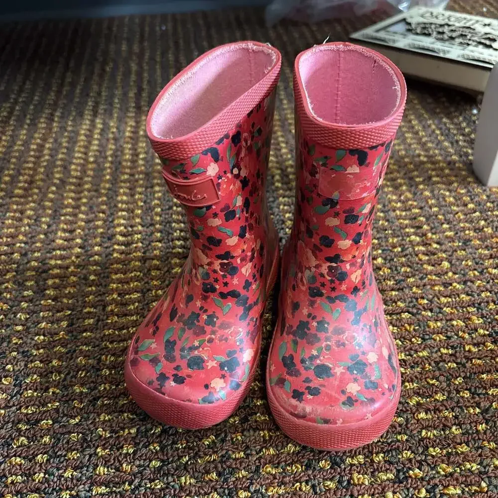 Joules Girls Red Rain Boots size 9T